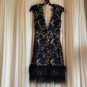 NWT Aidan Mattox black dress